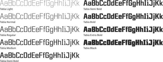 Tabia Font Preview