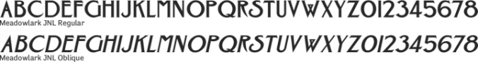 Meadowlark JNL Font Preview