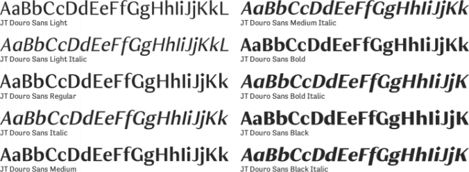 JT Douro Sans Font Preview