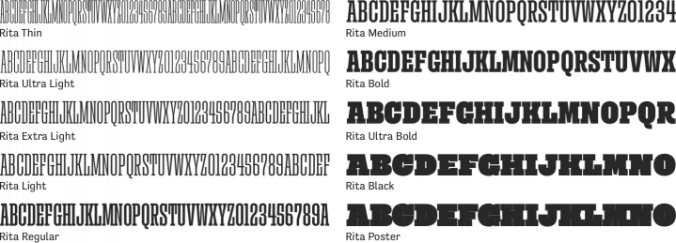 Rita Font Preview