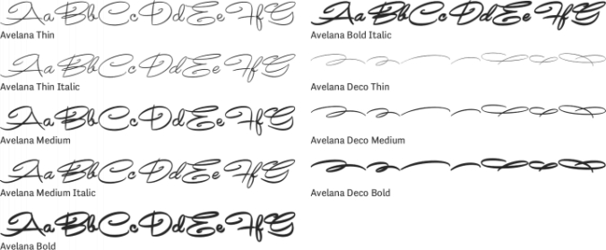 Avelana Font Preview