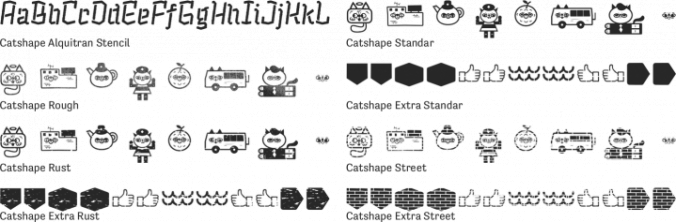 Catshape Font Preview