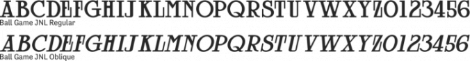 Ball Game JNL Font Preview