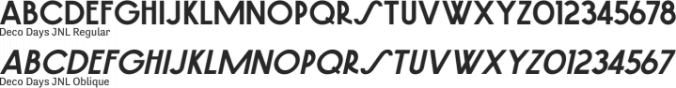Deco Days JNL Font Preview