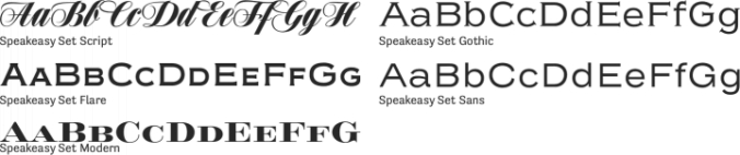 Speakeasy Set Font Preview