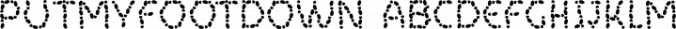PutMyFootDown Font Preview