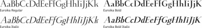 Euroika Font Preview