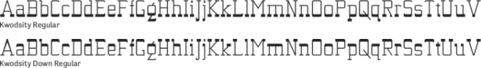 Kwodsity Font Preview