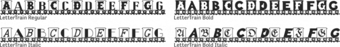 LetterTrain Font Preview