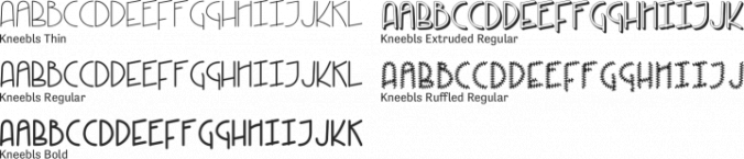 Kneebls Font Preview