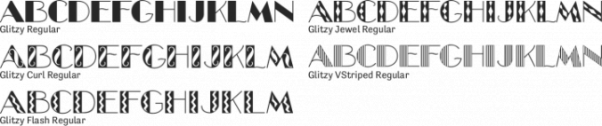 Glitzy Font Preview