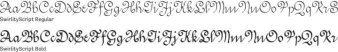 SwirlityScript Font Preview