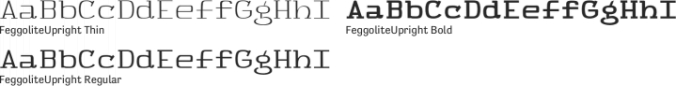 FeggoliteUpright Font Preview