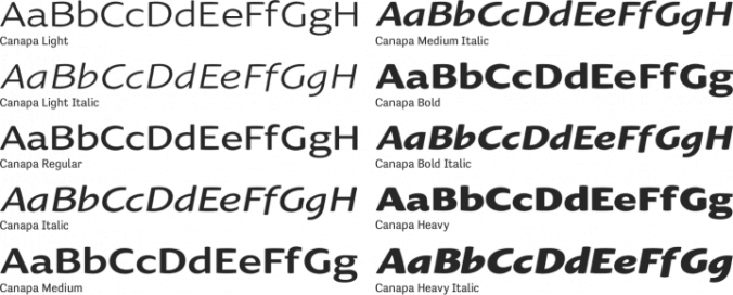 Canapa Font Preview