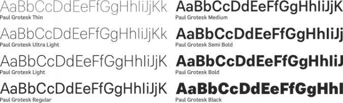 Paul Grotesk Font Preview