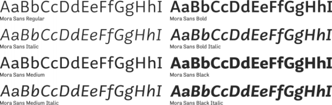 Mora Sans Font Preview