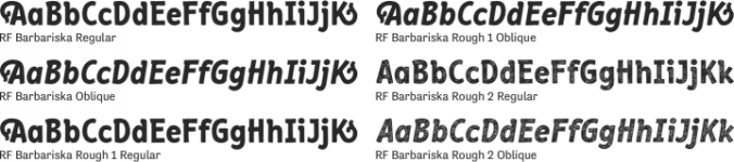 RF Barbariska Font Preview