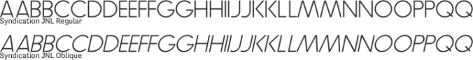 Syndication JNL Font Preview