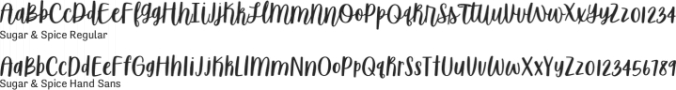 Sugar & Spice Font Preview