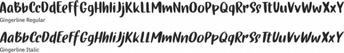 Gingerline Font Preview
