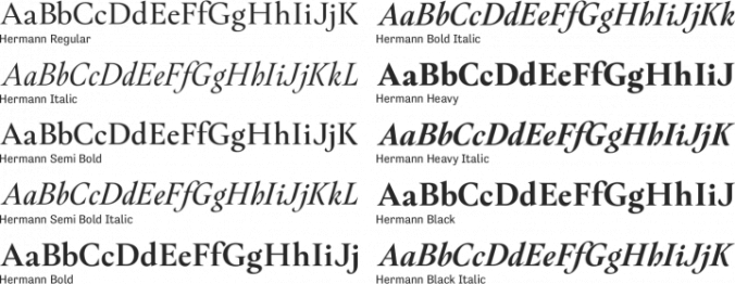 Hermann Font Preview