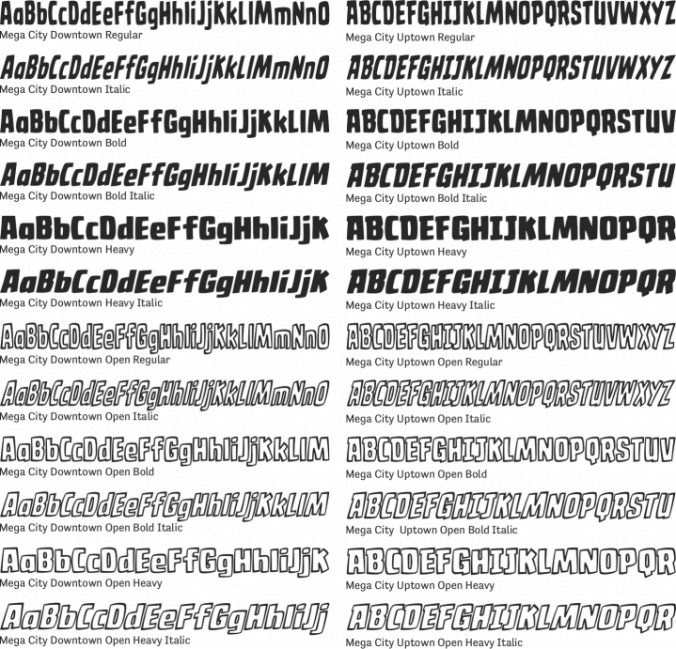 Mega City Font Preview