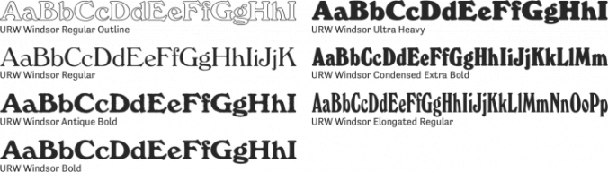 URW Windsor Font Preview