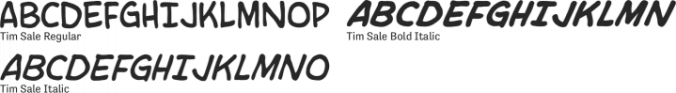 Tim Sale Font Preview