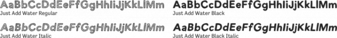 Just add water Font Preview