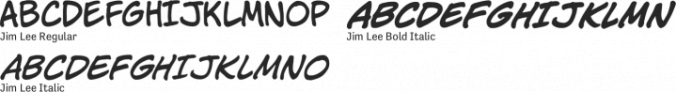 Jim Lee Font Preview