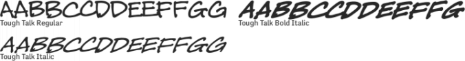 Tough Talk Font Preview