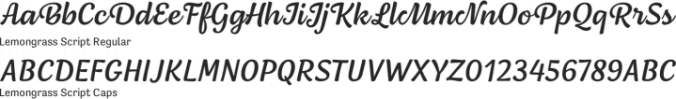 Lemongrass Script Font Preview