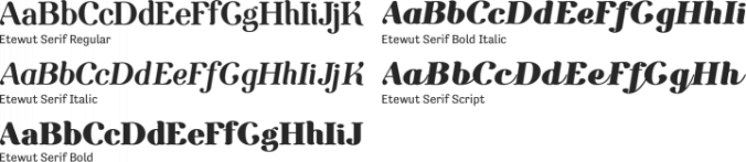 Etewut Serif Font Preview