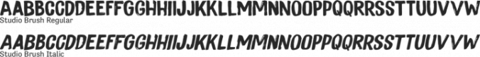 Studio Brush Font Preview