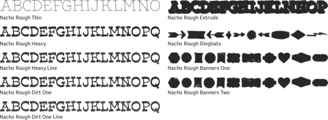 Nacho Rough Font Preview