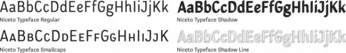 Niceto Typeface Font Preview