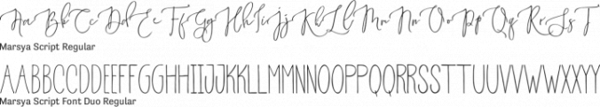 Marsya Script Font Preview