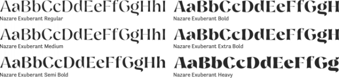 Nazare Exuberant Font Preview