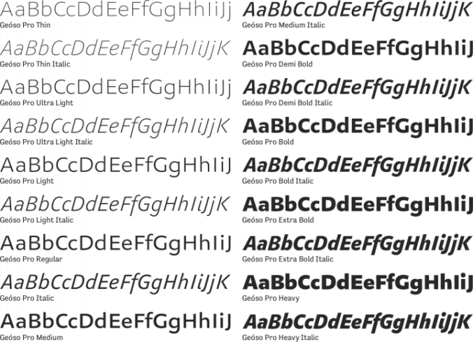 Geóso Font Preview