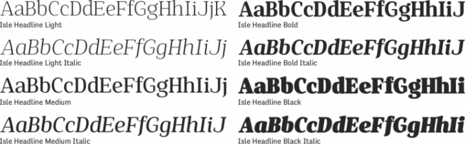 Isle Headline Font Preview