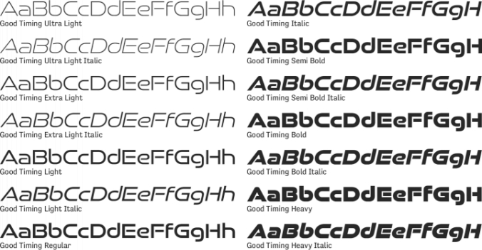 Good Timing Font Preview