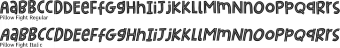 Pillow Fight Font Preview