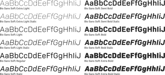 Bio Sans Soft Font Preview