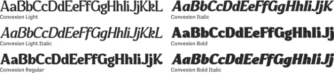 Convexion Font Preview