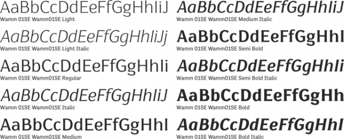 Wamm 01SE Font Preview