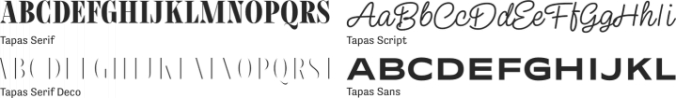 Tapas Font Preview