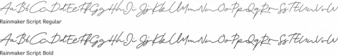 Rainmaker Script Font Preview