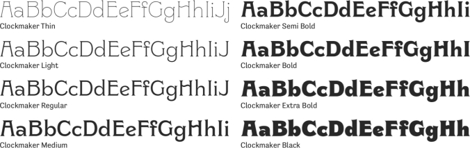 Clockmaker Font Preview
