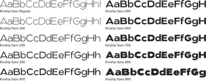 Kinship Sans Font Preview