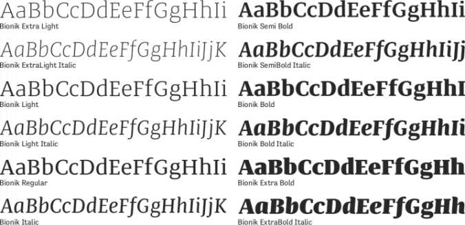 Bionik Font Preview